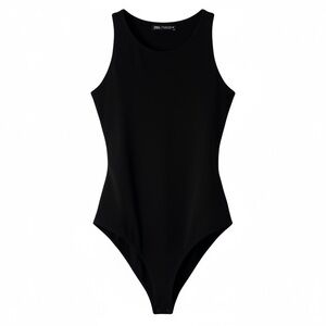 Zara Sleek Black Sleeveless Top Size L